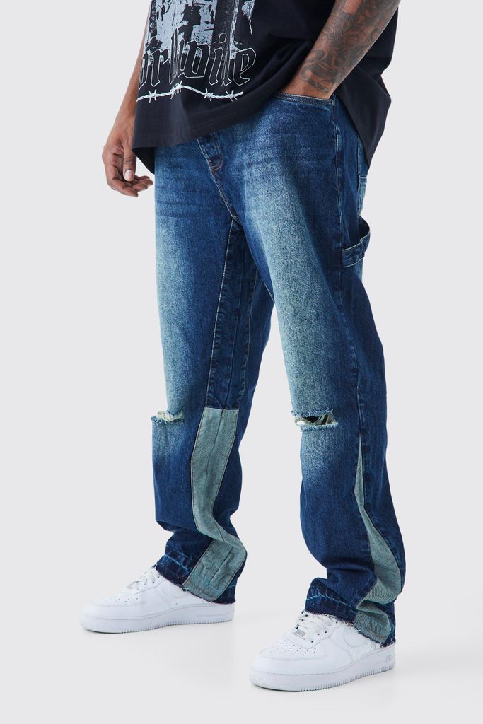 Men's Plus Straight Rigid Carpenter Jeans - Blue - 38, Blue