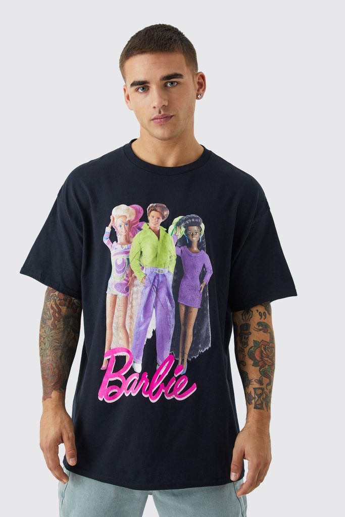 Men's Oversized Barbie License T-Shirt - Black - S, Black