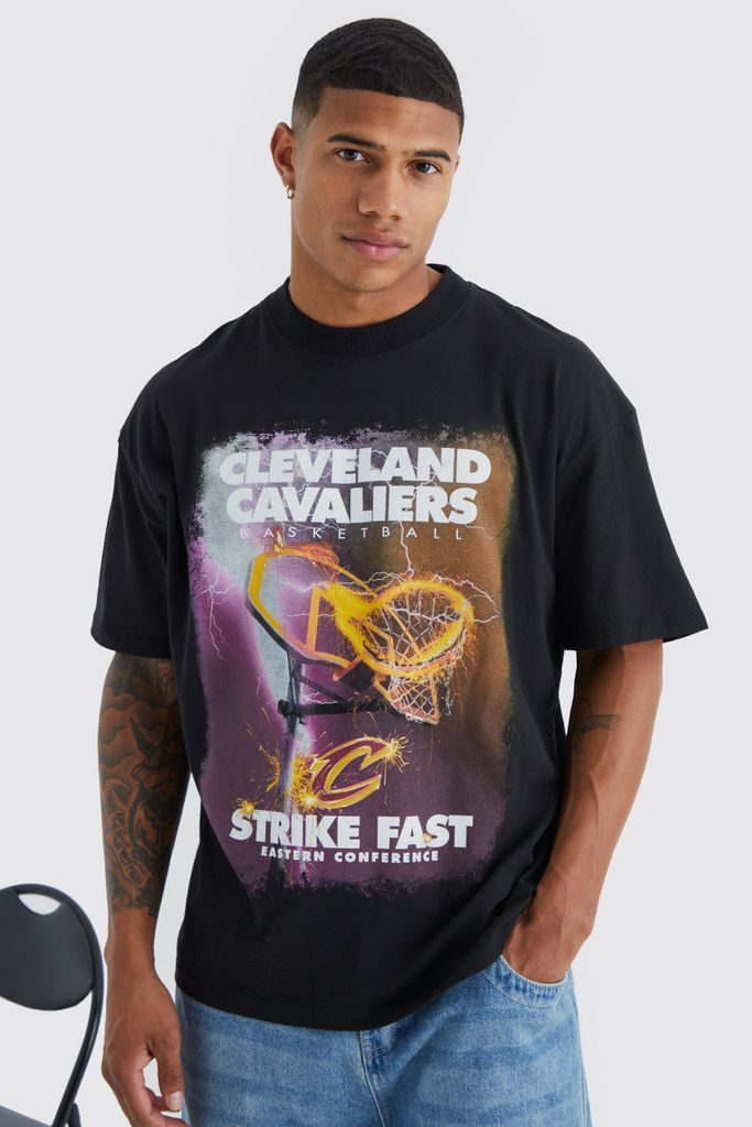 Men's Cleveland Cavaliers Nba License T Shirt - Black - S, Black