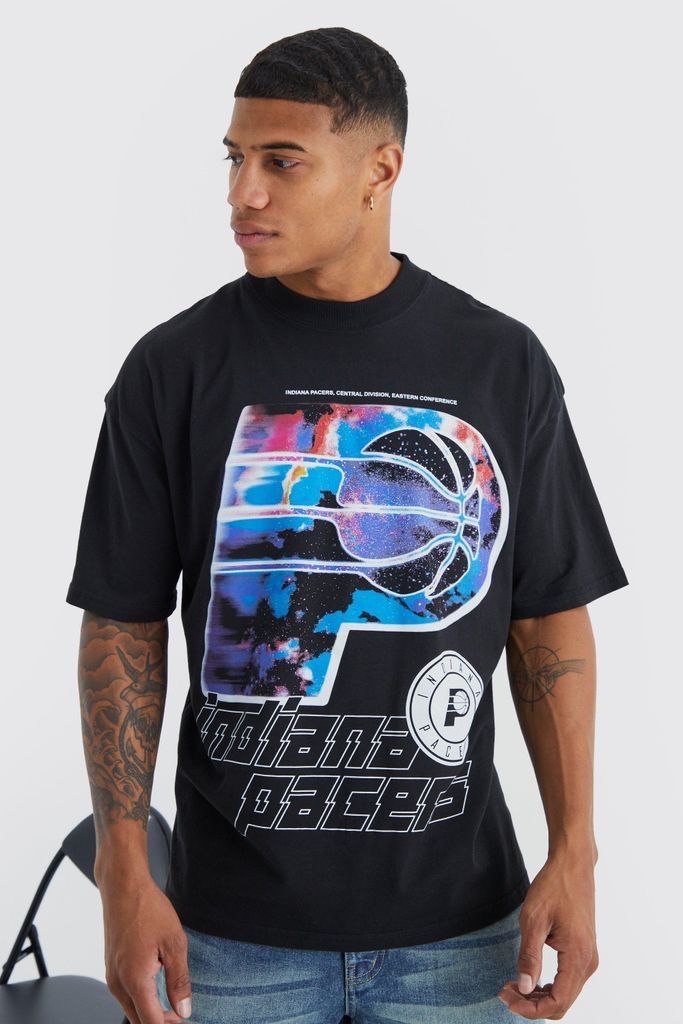 Men's Indiana Pacers Nba License T Shirt - Black - S, Black