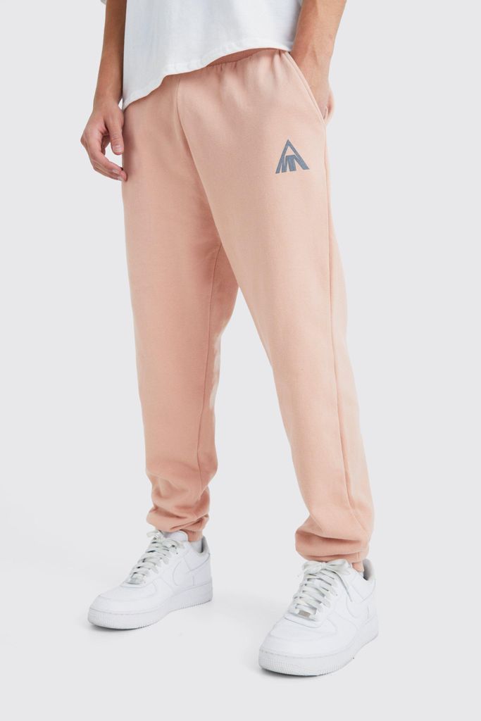 Men's Man Triangle Oversized Joggers - Pink - S, Pink