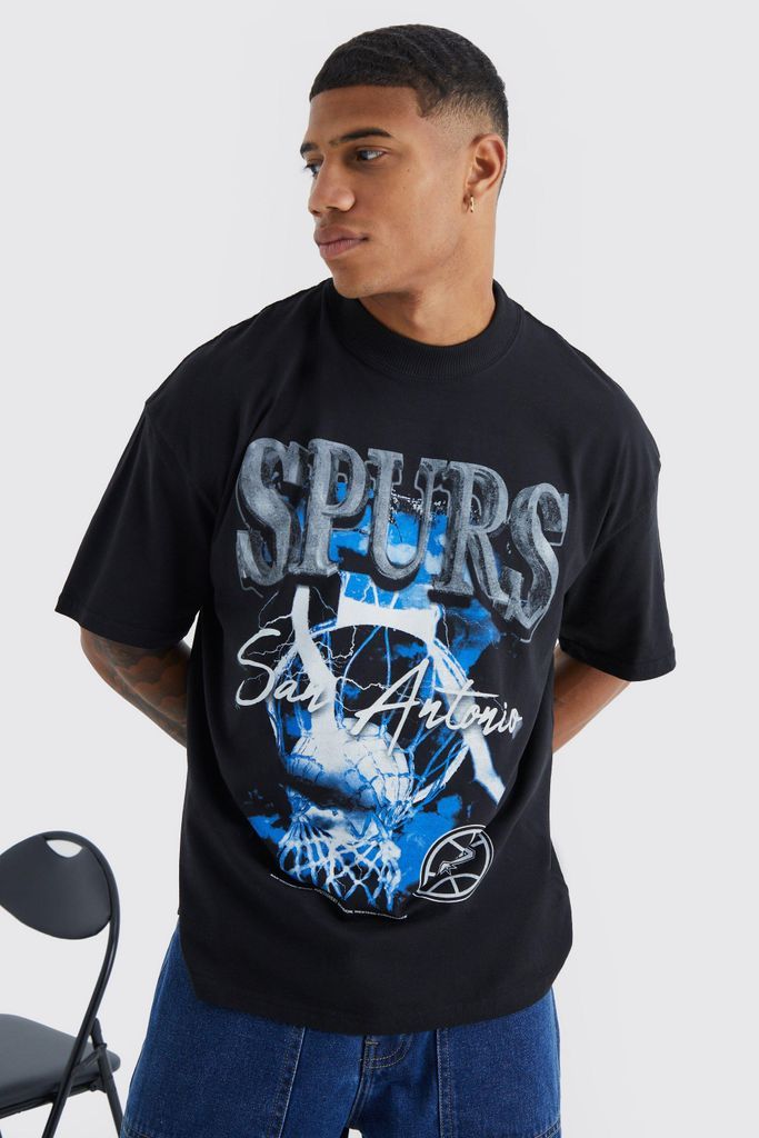 Men's San Antonio Spurs Nba License T Shirt - Black - S, Black
