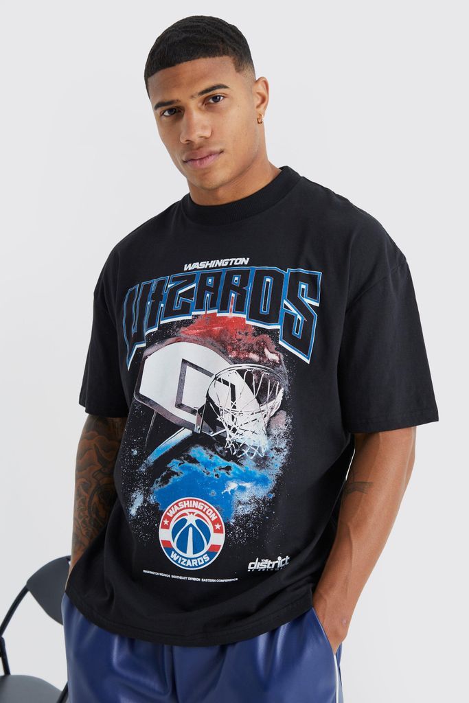 Men's Washington Wizards Nba License T Shirt - Black - S, Black