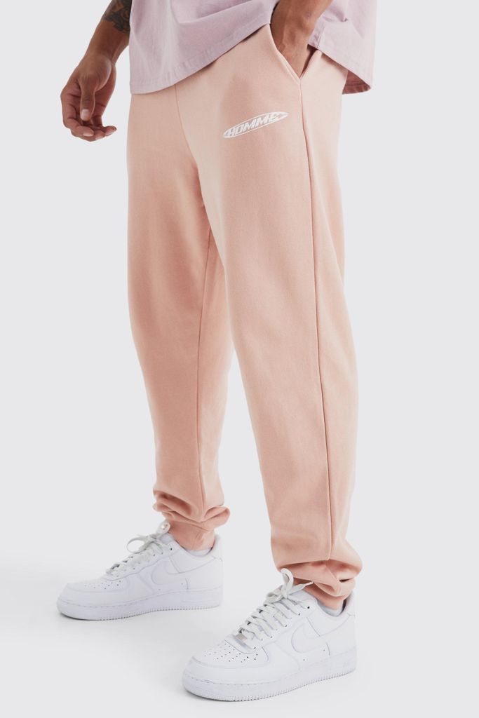 Men's Oversized Homme Graphic Jogger - Pink - S, Pink