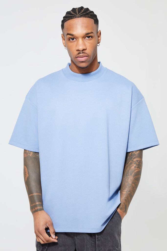 Men's Oversized Premium Super Heavy T-Shirt - Blue - S, Blue