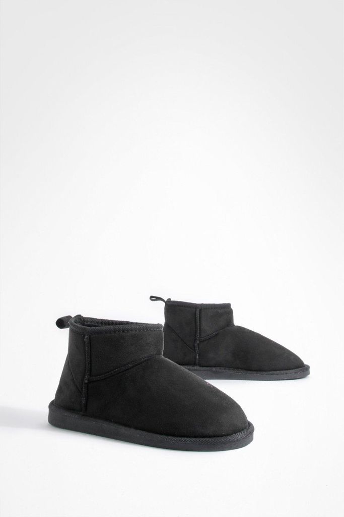 Womens Cosy Ankle Boots - Black - 4, Black