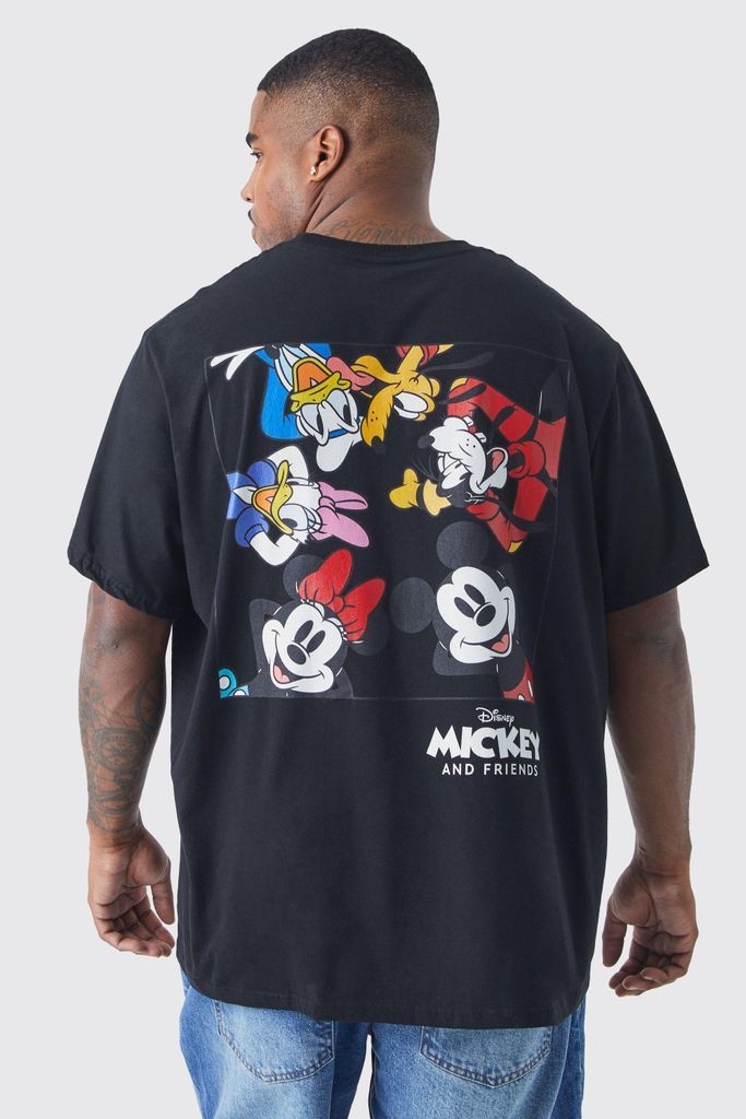 Men's Plus Mickey Mouse License T-Shirt - Black - Xxxl, Black