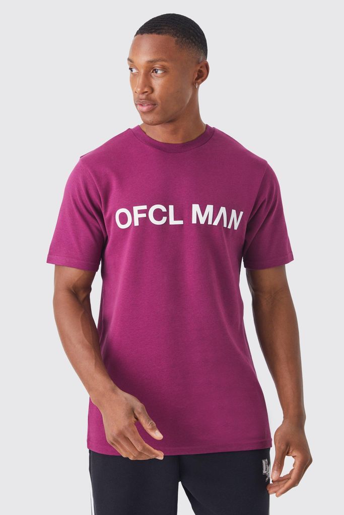 Men's Slim Fit Ofcl High Build T-Shirt - Purple - S, Purple