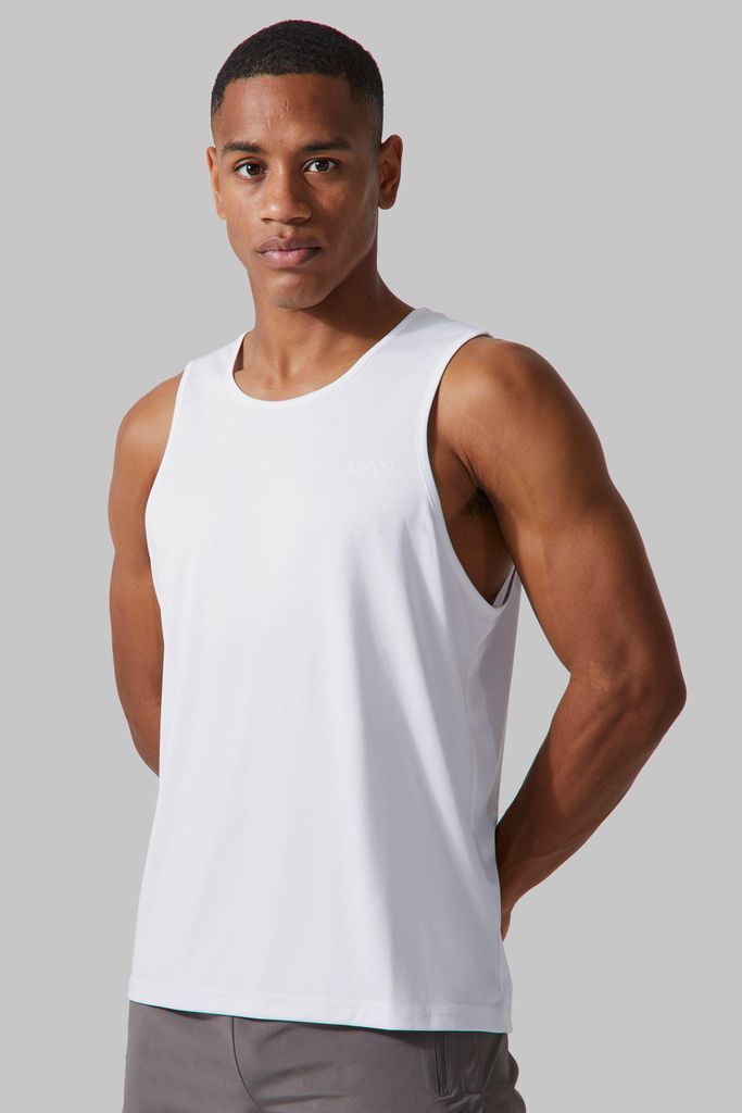 Men's Man Active Performance Vest - White - S, White
