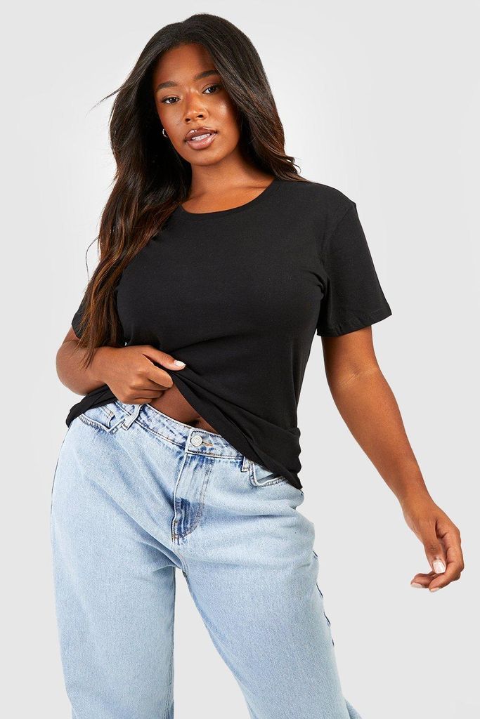 Womens Plus Short Sleeve T-Shirt - Black - 24, Black