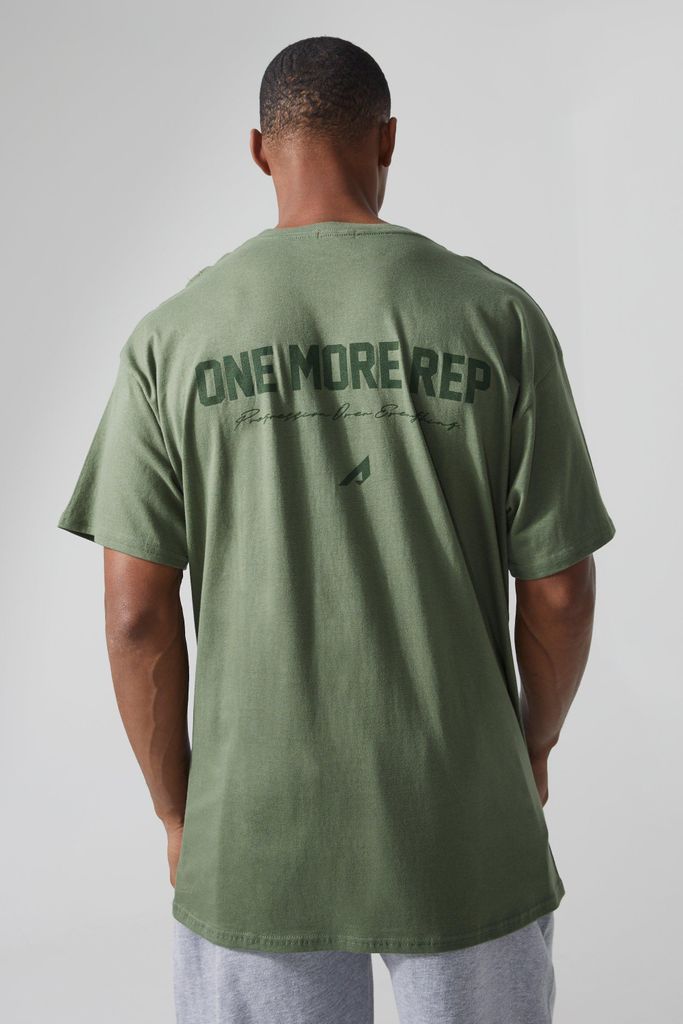 Men's Active Oversized One More Rep T-Shirt - Green - S, Green