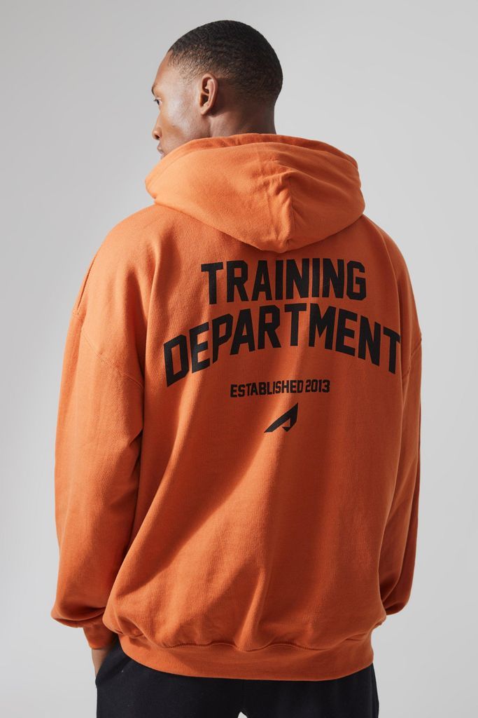 Men's Active Oversized Training Dept Hoodie - Orange - S, Orange