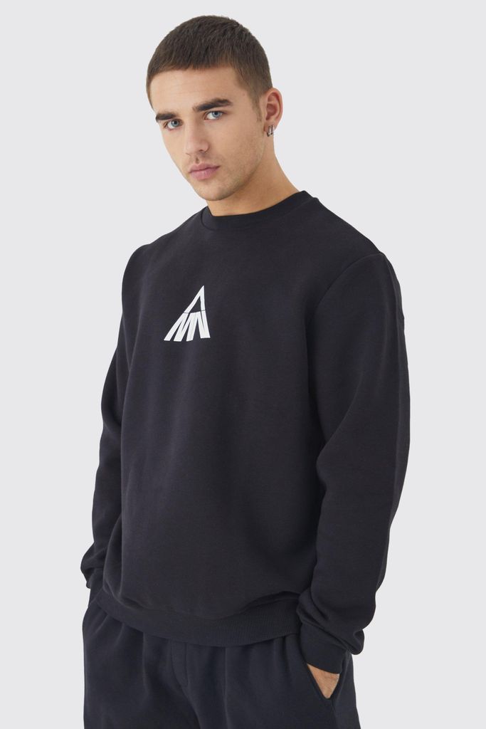 Men's Man Basic Sweatshirt - Black - S, Black