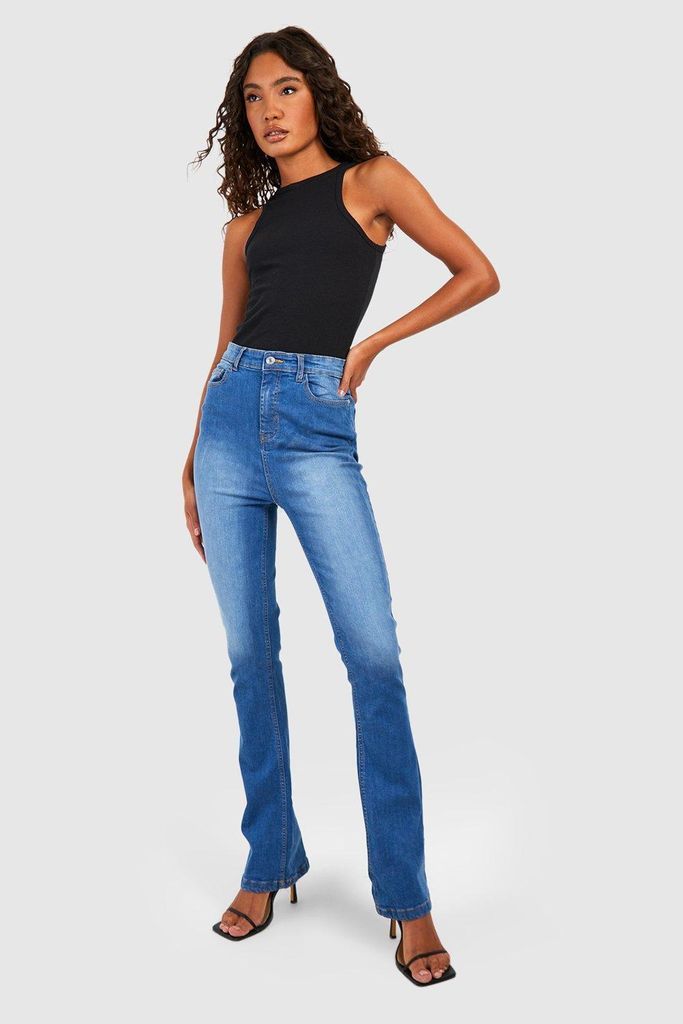 Womens Tall Dark Blue Mid Rise Skinny Jeans 34