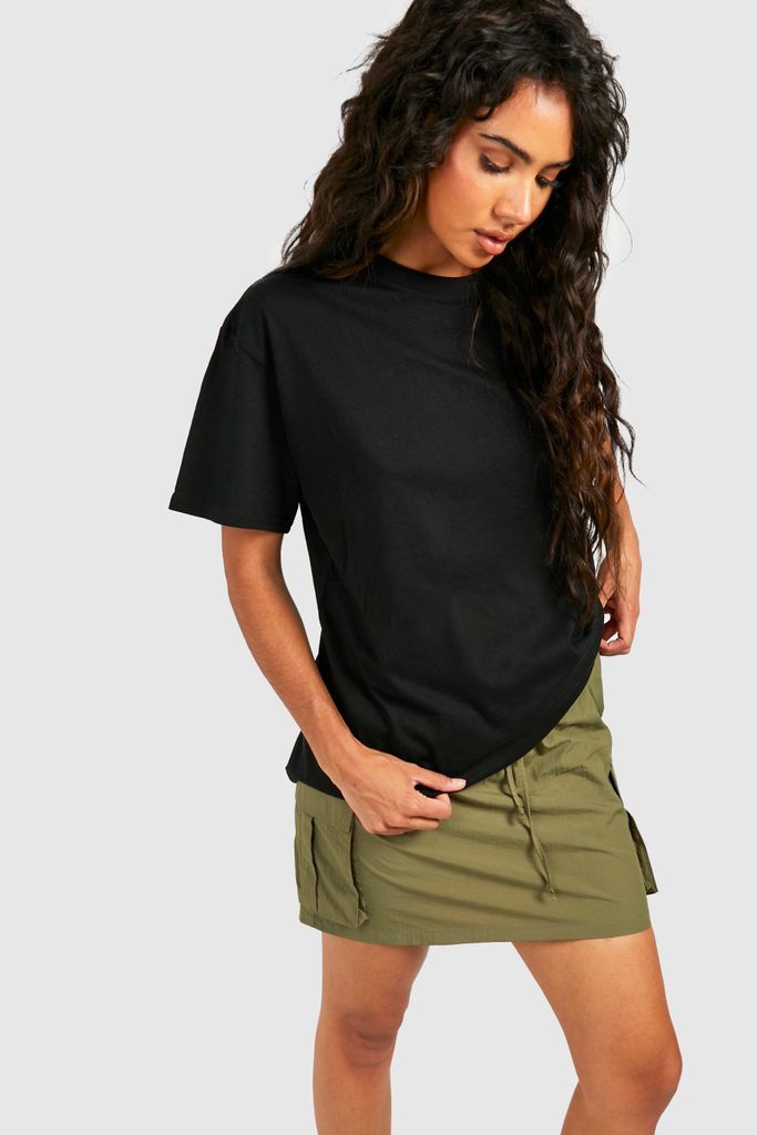 Womens 2 Pack Oversized Tshirt - Black - M, Black