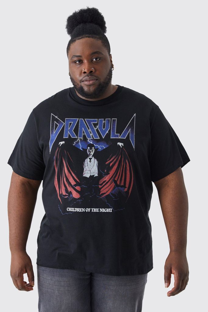 Men's Plus Dracula License T-Shirt - Black - Xxxl, Black