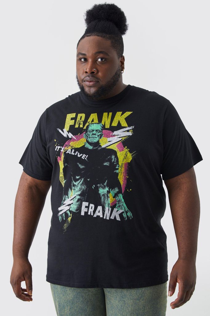 Men's Plus Frankenstein License T-Shirt - Black - Xxxl, Black