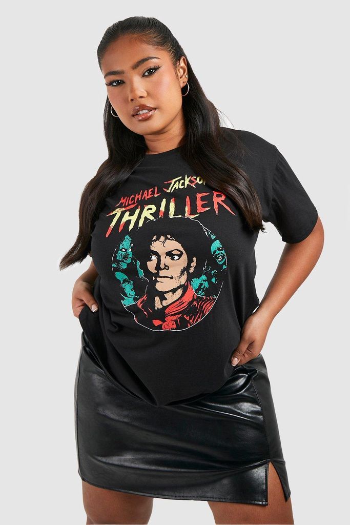Womens Plus Halloween Michael Jackson License T-Shirt - Black - 22, Black