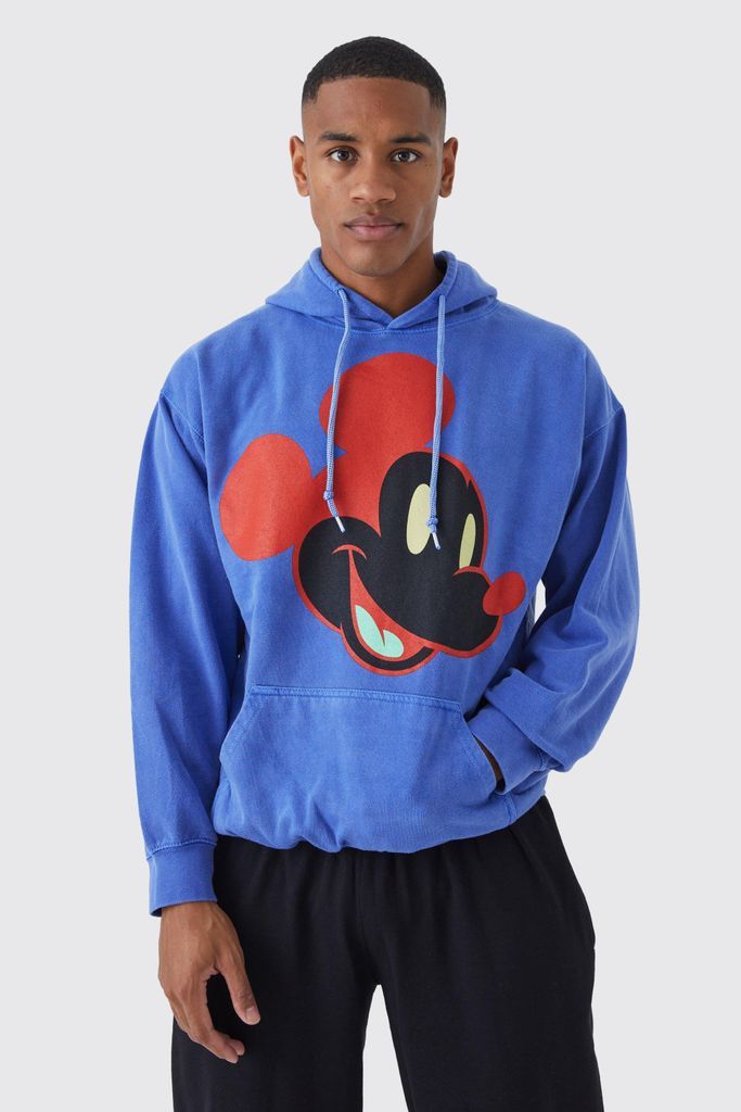 Men's Mickey Mouse License Hoodie - Blue - S, Blue