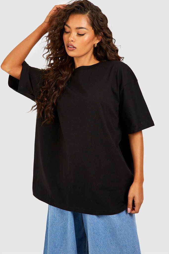 Womens Basic Cotton Oversized T-Shirt - Beige - 6, Beige