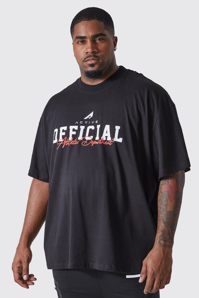 Men's Plus Active Extended Neck Athletic T-Shirt - Black - Xxxl, Black