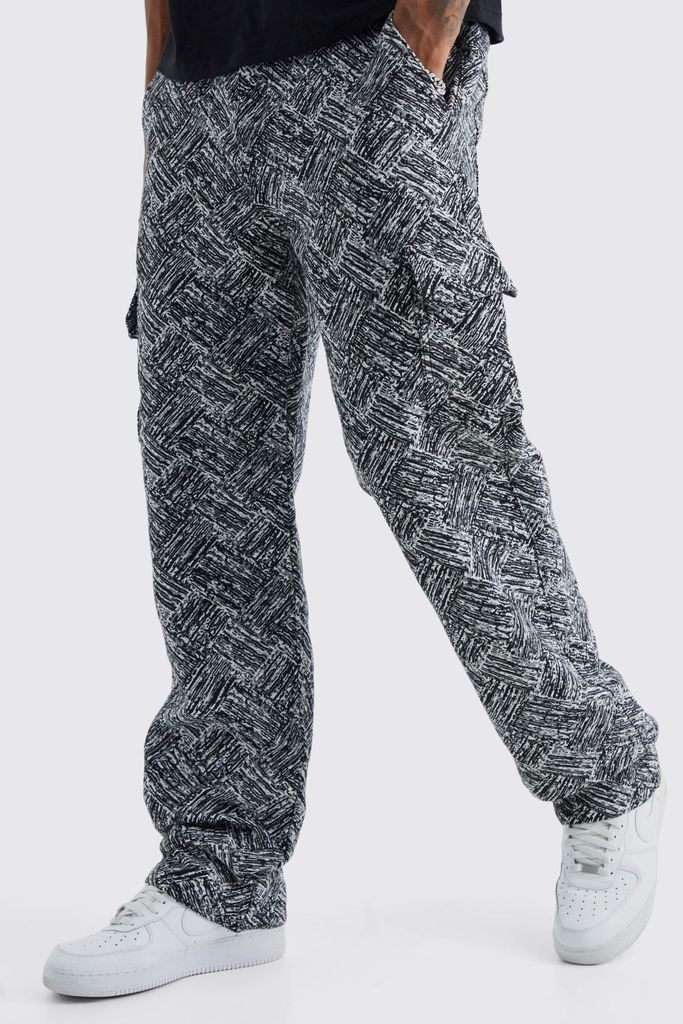 Men's Tall Relaxed Fit Tapestry Cargo Trouser - Grey - 30, Grey