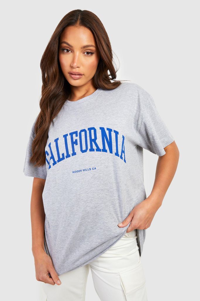 Womens Tall California Printed T-Shirt - Grey - S, Grey