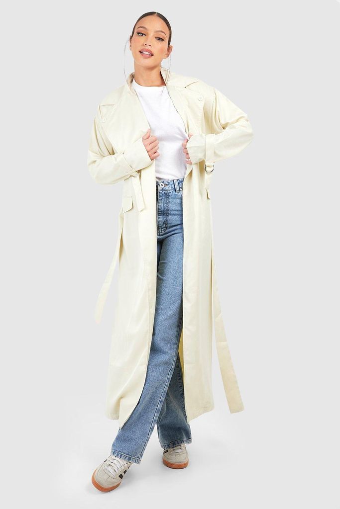 Womens Tall Relaxed Cuff Detail Trench Coat - Beige - 6, Beige