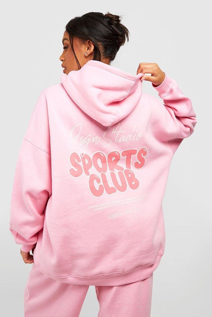 Womens Plus Dsgn Studio Sport Oversized Hoodie - Pink - 16, Pink