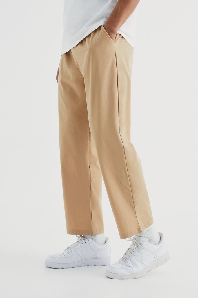 Men's Technical Stretch Cropped Trouser - Beige - S, Beige
