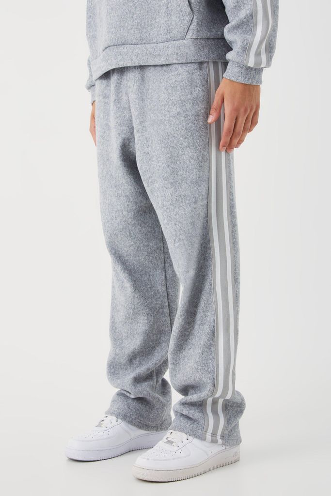Men's Relaxed Brushed Heavyweight Taped Jogger - Grey - S, Grey