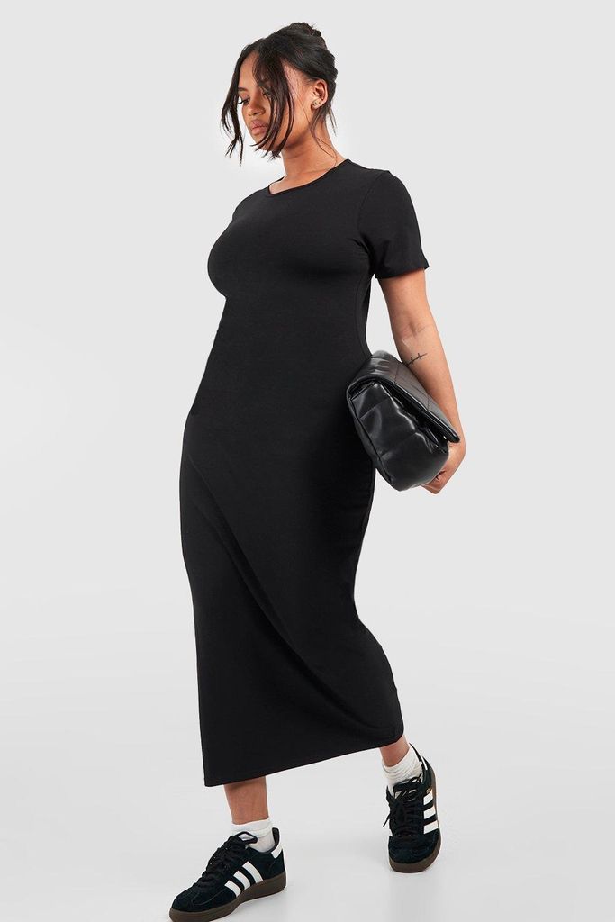 Womens Plus Premium Super Soft Midaxi Dress - Black - 16, Black