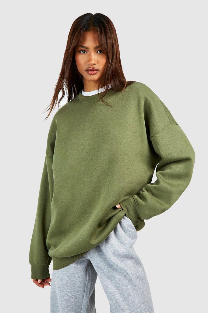 Womens Tall Basic Sweatshirt - Green - S, Green