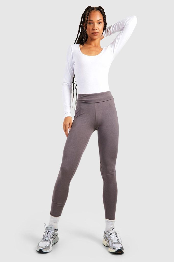 Womens Tall Premium Super Soft High Waisted Legging - Grey - 10, Grey