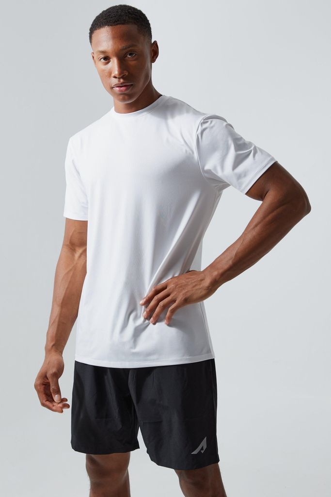 Men's Active Slim Fit Fast Dry T-Shirt - White - S, White