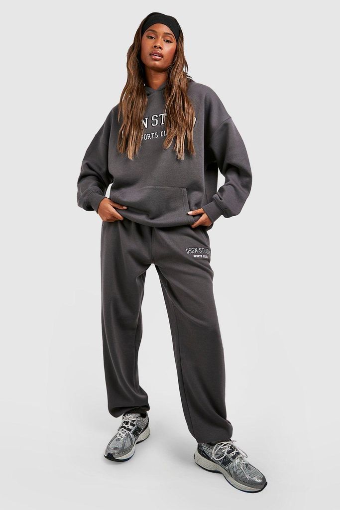 Womens Dsgn Studio Applique Oversized Jogger - Grey - S, Grey