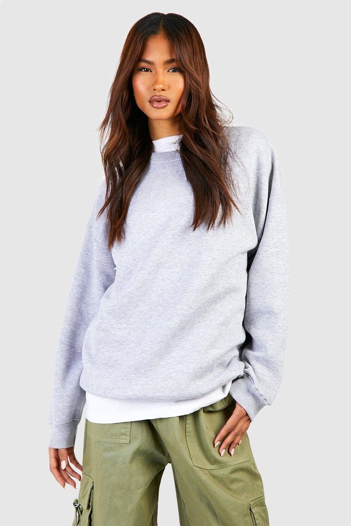 Womens Tall Basic Sweatshirt - Grey - S, Grey