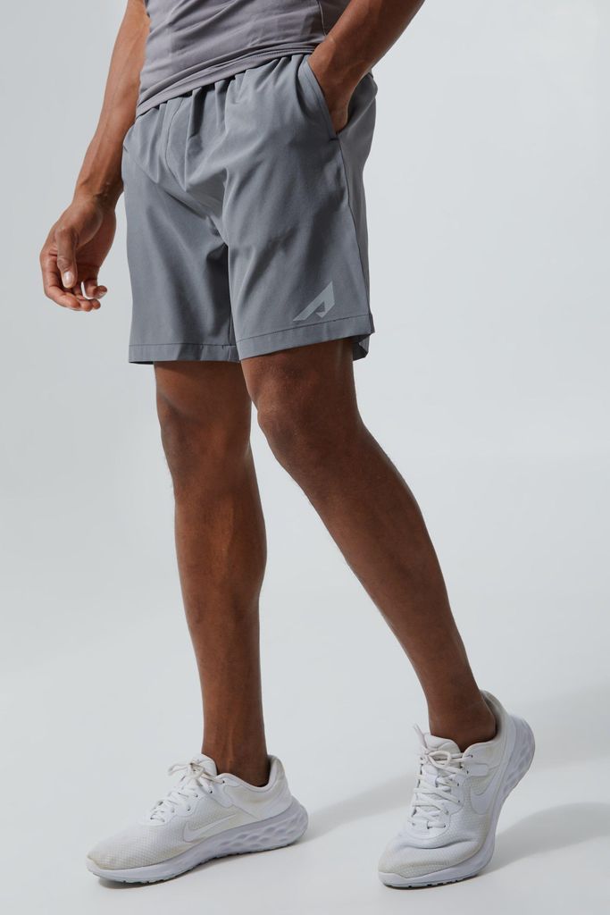 Men's Active 7 Inch Fast Dry Shorts - Grey - S, Grey