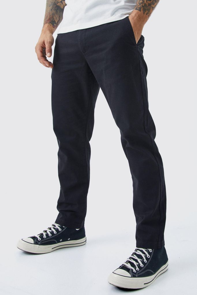 Men's Fixed Waist Slim Cropped Chino - Black - 28, Black