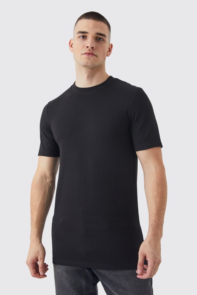 Men's Tall Muscle Fit T-Shirt - Black - S, Black