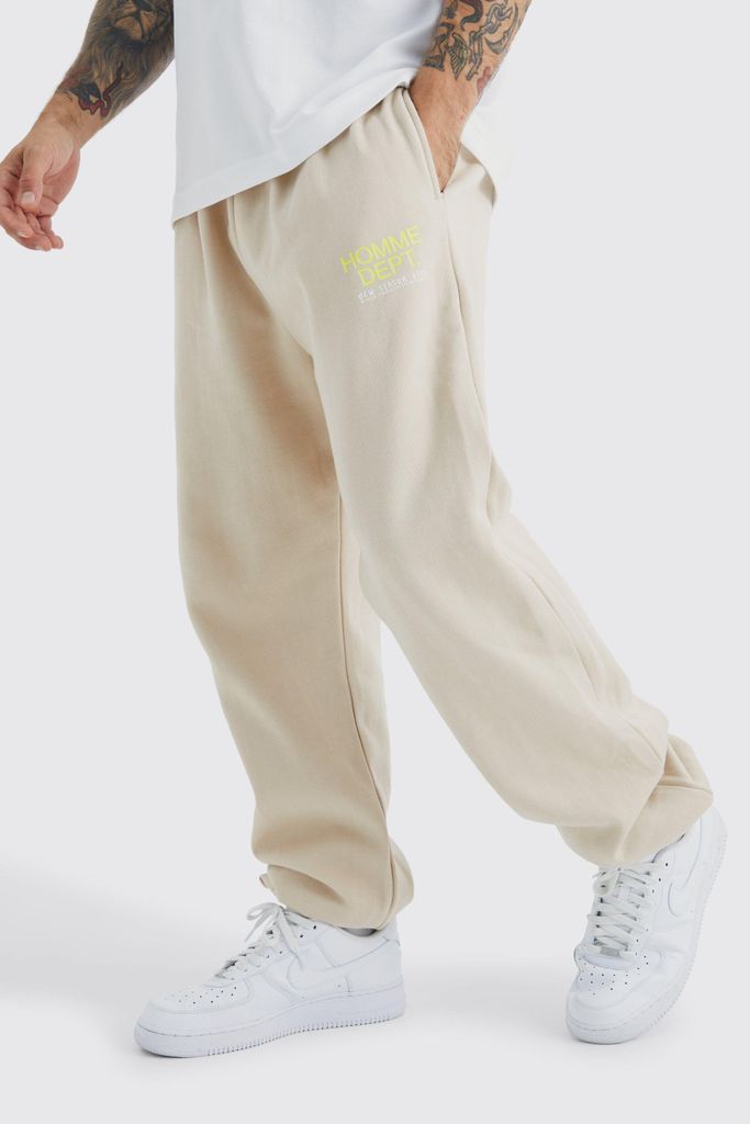 Men's Oversized Homme Department Jogger - Beige - S, Beige