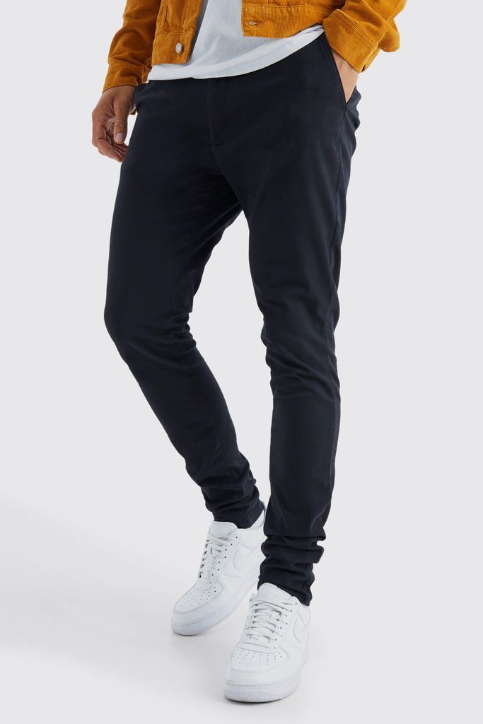 Men's Tall Fixed Waist Skinny Chino Trouser - Black - 30, Black