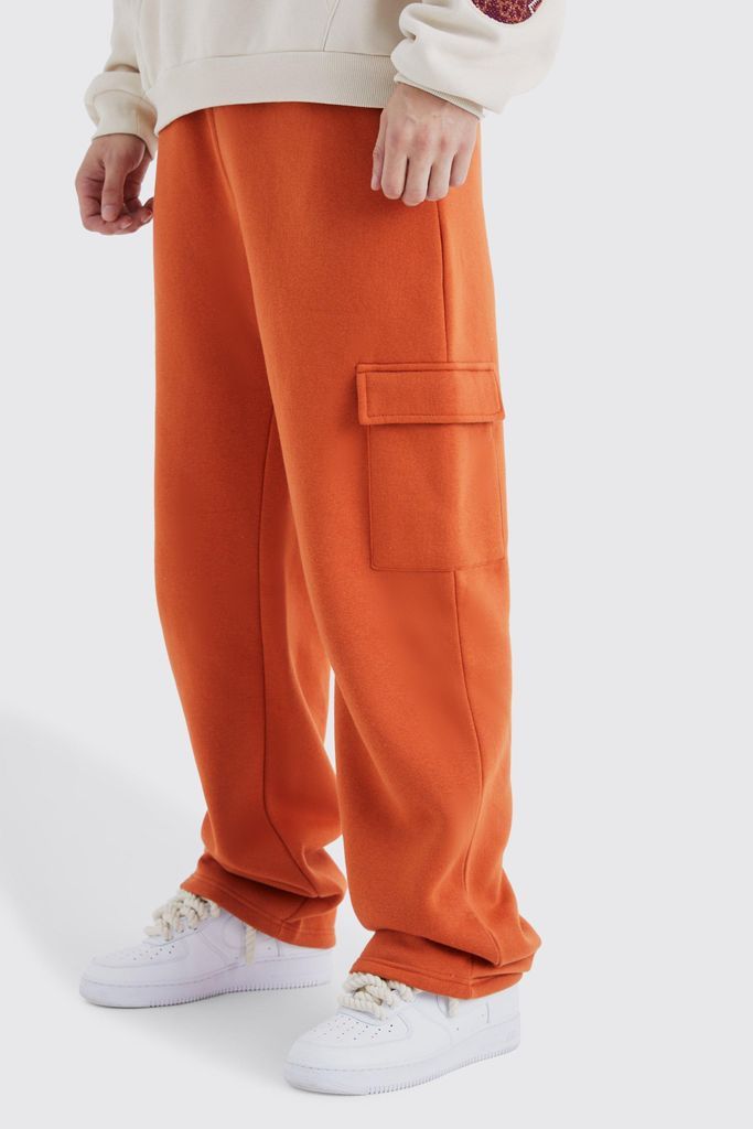 Men's Tall Relaxed Fit Cargo Jogger - Orange - S, Orange