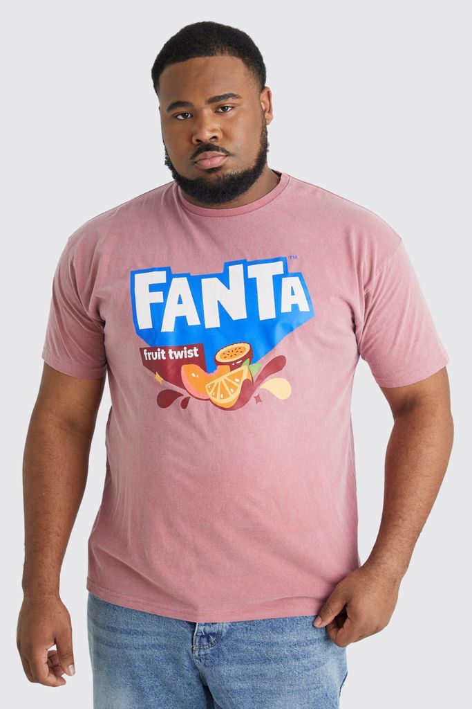 Men's Plus Fanta Fruit Wash License T-Shirt - Red - Xxxl, Red