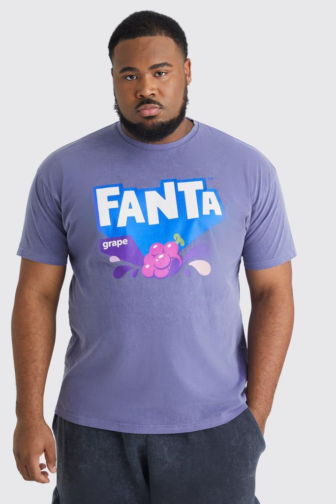 Men's Plus Fanta Grape Wash License T-Shirt - Purple - Xxxl, Purple
