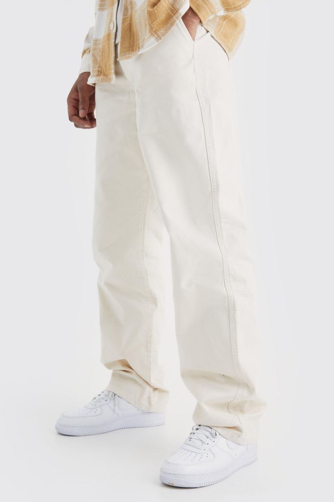 Men's Tall Relaxed Chino Trouser - Cream - 30, Cream