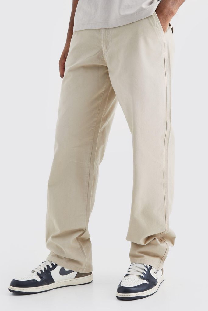 Men's Tall Relaxed Chino Trouser - Beige - 30, Beige