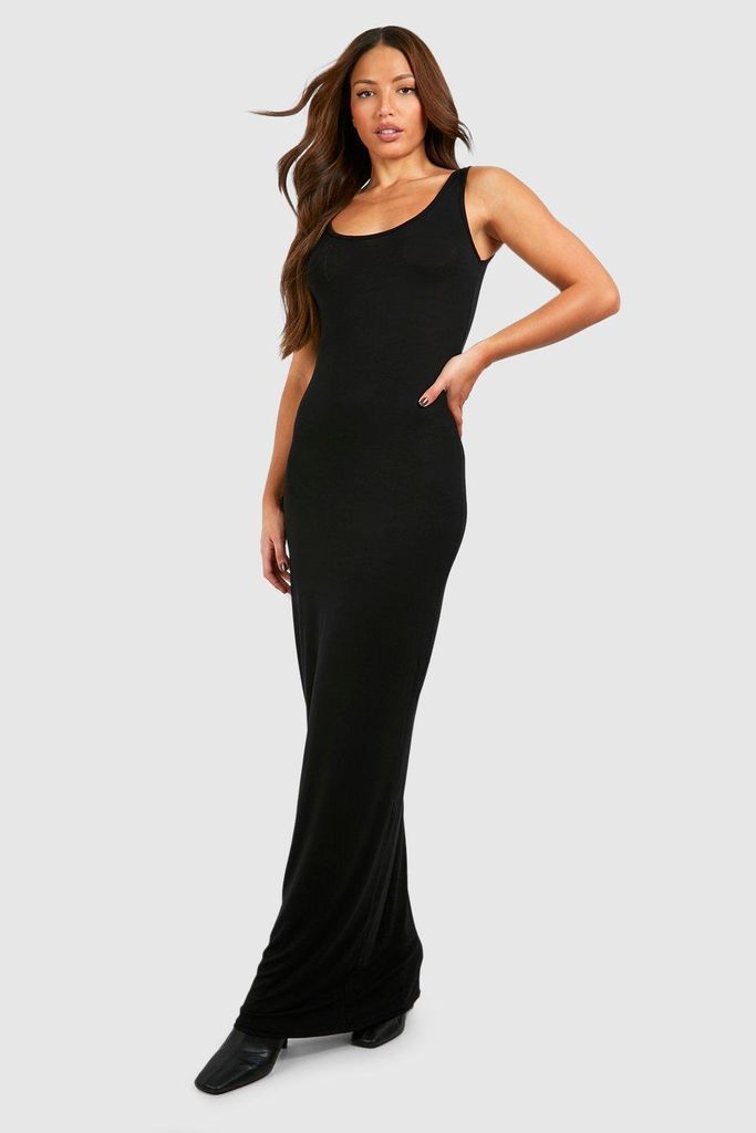 Womens Tall Basic Maxi Dress - Black - 6, Black