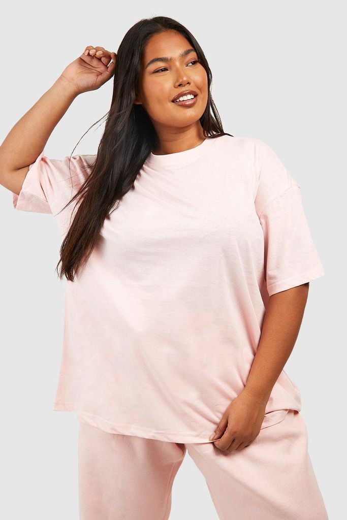 Womens Plus Oversized T-Shirt - Pink - 16, Pink