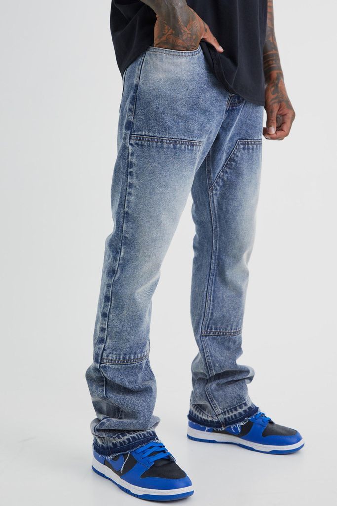 Men's Slim Rigid Flare Carpenter Jeans - Grey - 28R, Grey